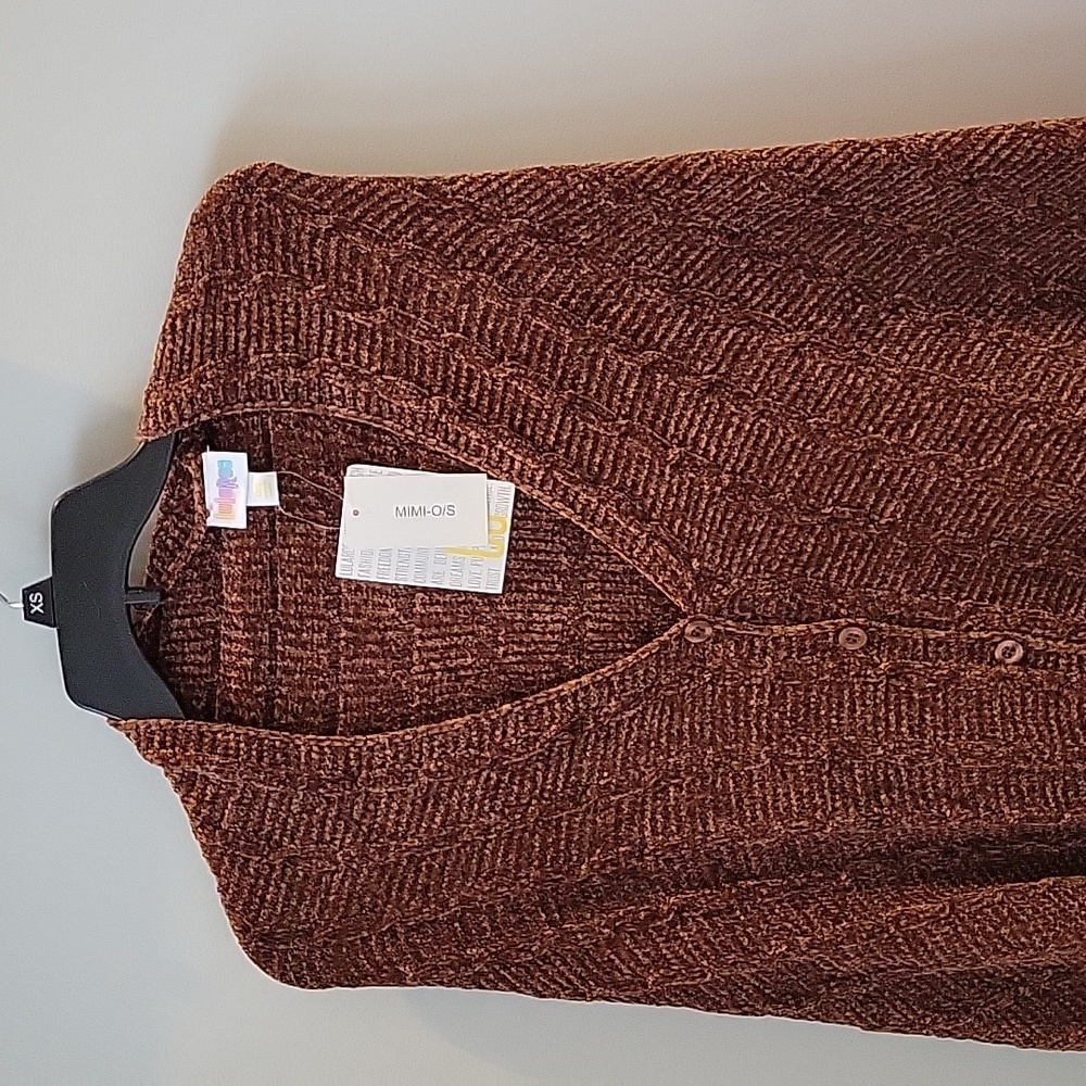 LU LAROE BROWN PONCHO / SHAWL